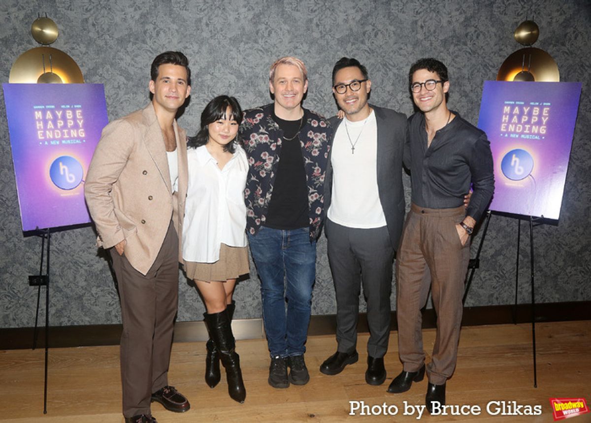Dez Duron, Helen J Shen, Director Michael Arden, Marcus Choi and Darren Criss at 