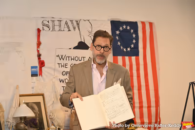 David Staller with George Bernard Shaw's notes on this play Photo