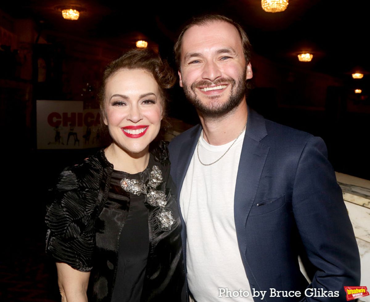 Alyssa Milano and Andrew Minkin at 