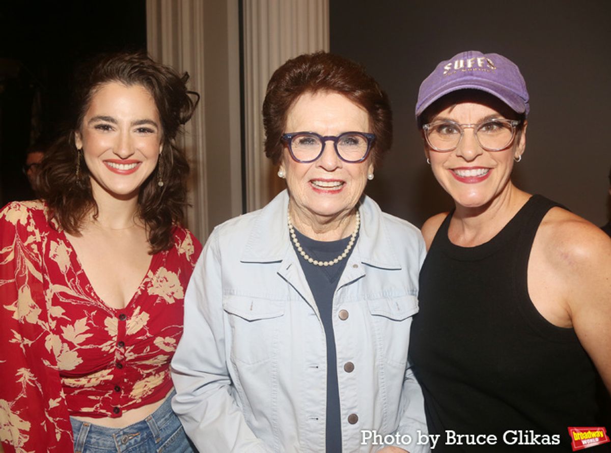 Hannah Cruz, Billie Jean King and Jenn Colella  at 