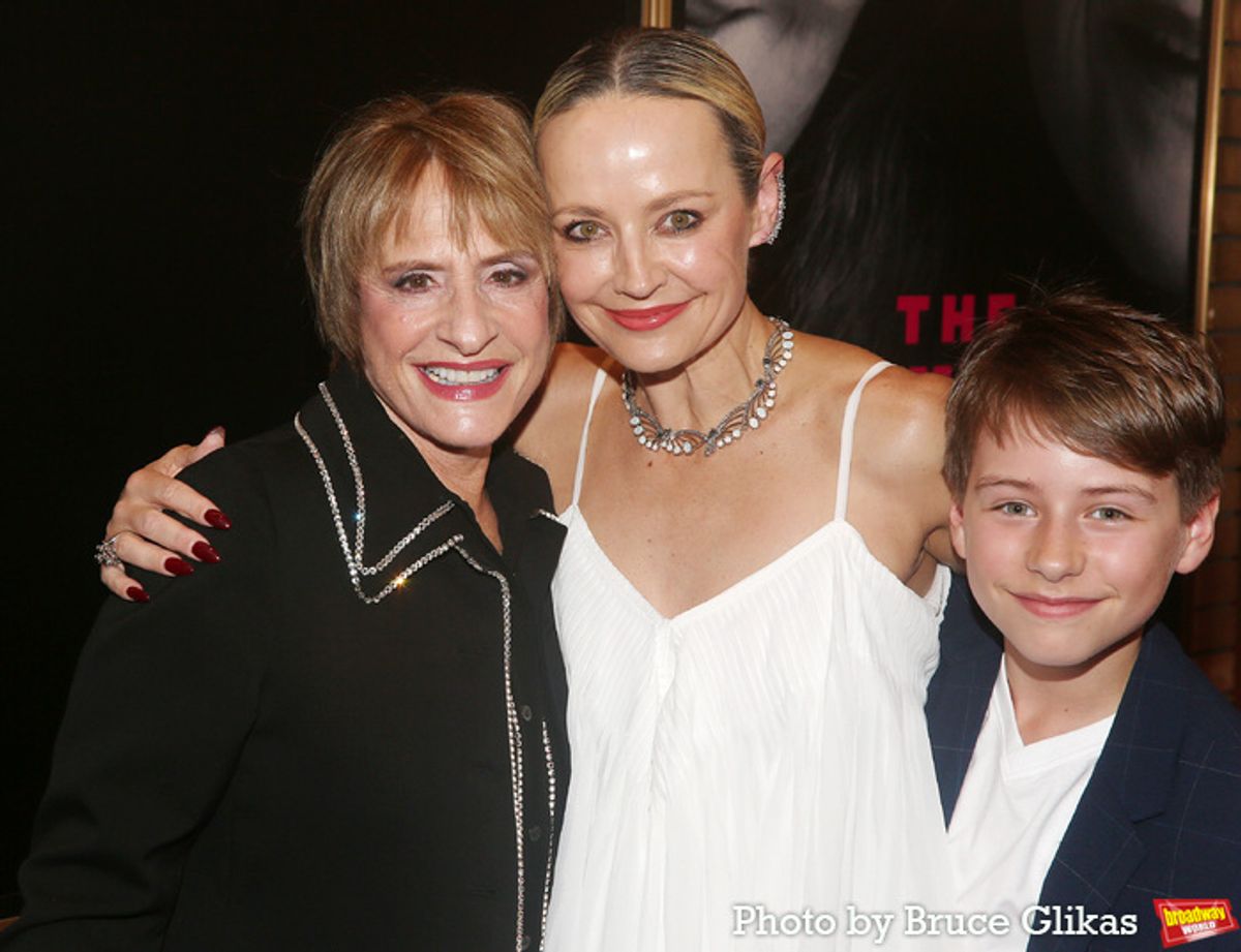 Patti LuPone, Associate Director/Movement Director Simone Sault and son at 