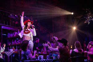 Michelle Dawson and the ensemble @ BroadwayWorld Michelle Dawson and the ensemble Photo