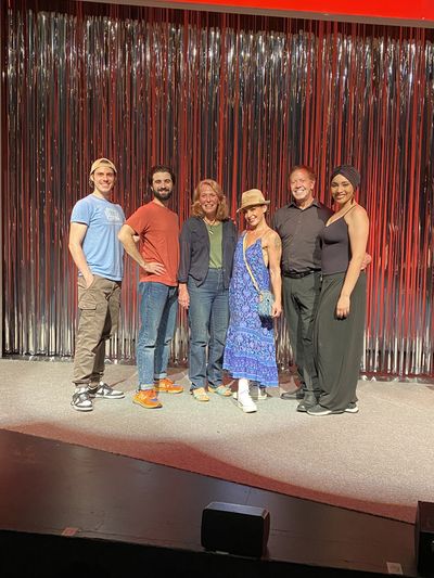 Margaret Pine and the Cast of Forbidden Broadway: Merrily We Stole a Song Photo