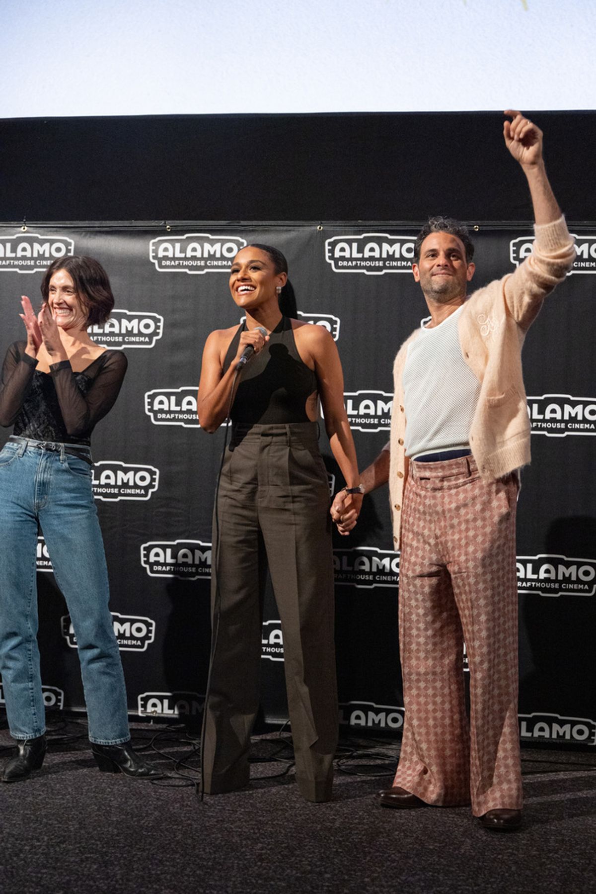 Danielle Krudy, Ariana DeBose, and Arian Moayed at 