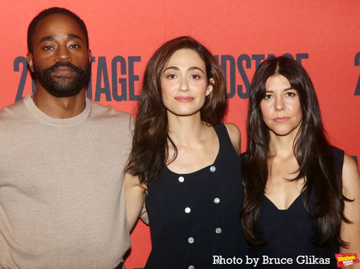 Motell Foster, Emmy Rossum and Zoe Winters  at 