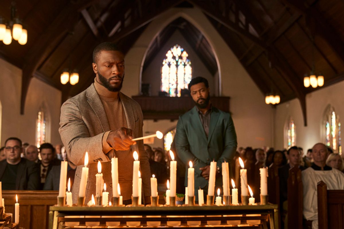 Aldis Hodge and Isaiah Mustafa  at 