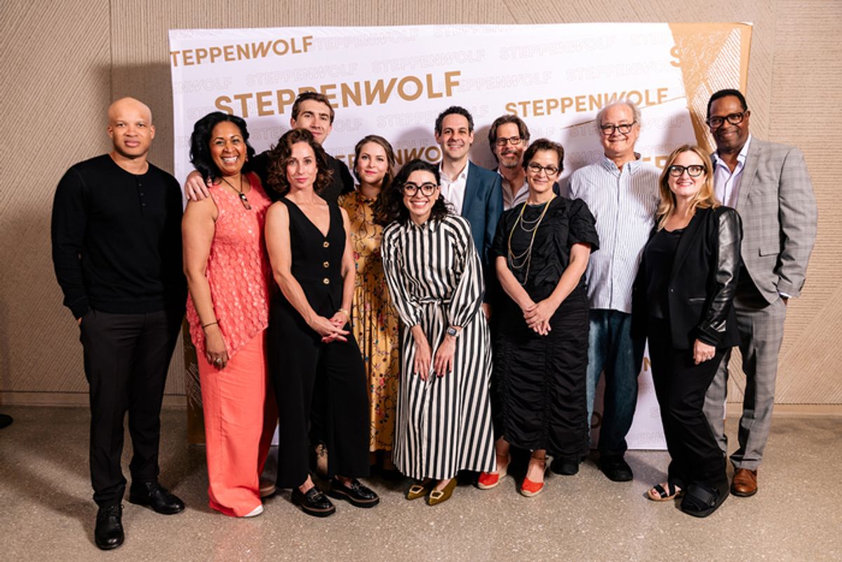 Artistic Director Glenn Davis, ensemble members Ora Jones and Audrey Francis, Max Stewart, Amanda Fink, Vaneh Assadourian, Andrew Leeds, Rick Holmes, director/ensemble member Anna D. Shapiro, ensemble member Francis Guinan, Executive Director Brooke Flanagan and ensemble member James Vincent Meredith at 