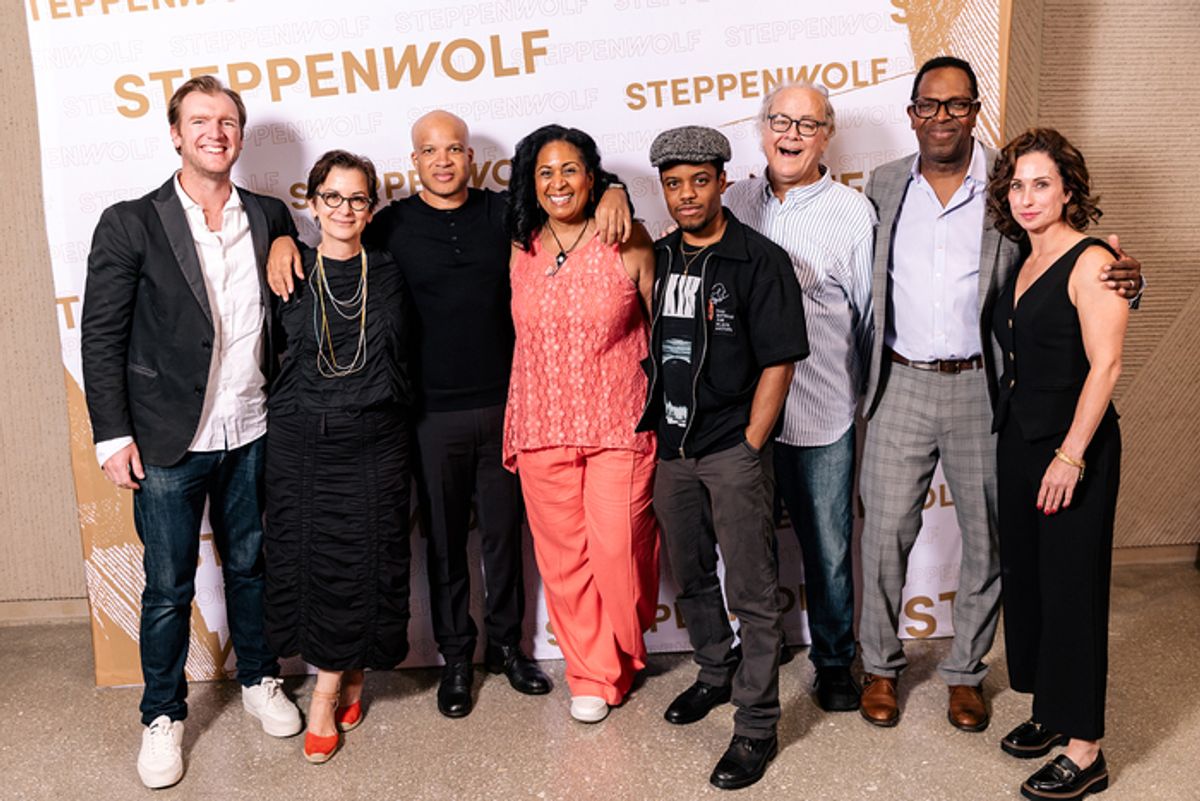 Steppenwolf ensemble members Cliff Chamberlain, Anna D. Shapiro, Glenn Davis, Ora Jones, Jon Michael Hill, Francis Guinan, James Vincent Meredith and Audrey Francis at 