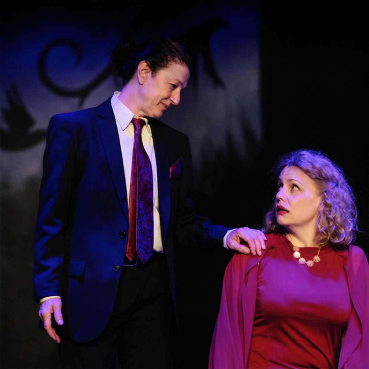 Lise Bruneau as Macbeth and Tonya Beckman as Lady Macbeth.  Photo by Chris Grady. at 