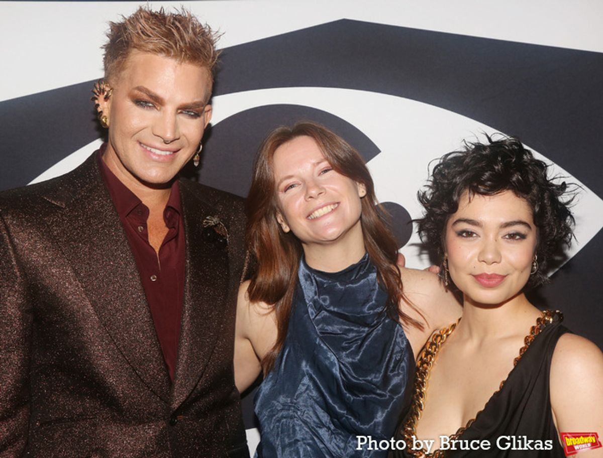 Adam Lambert, Director Rebecca Frecknall and Auliʻi Cravalho at 