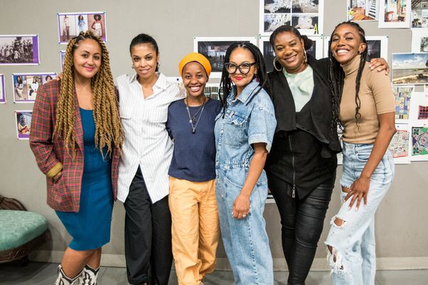 The cast with Lileana Blain-Cruz Photo