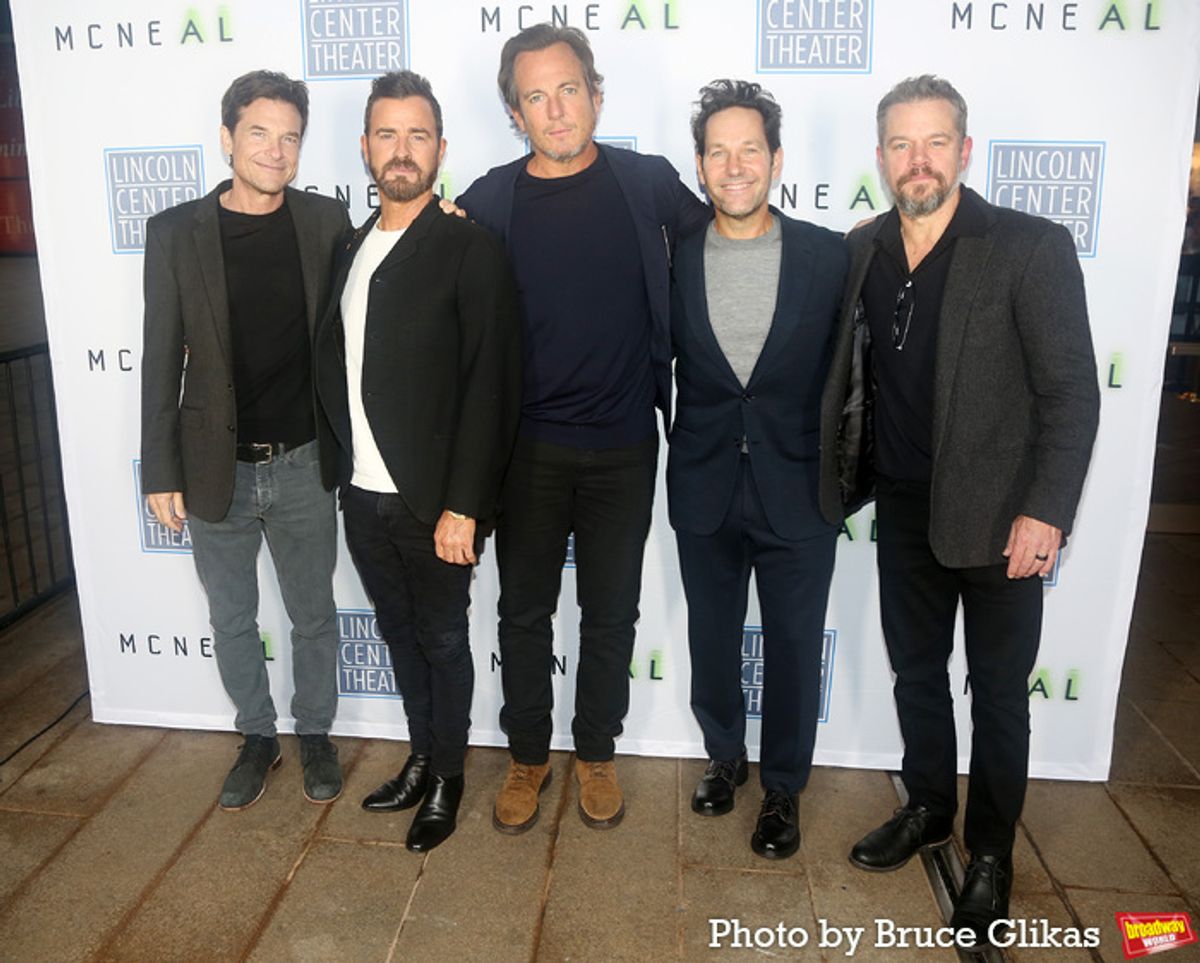 Jason Bateman, Justin Theroux, Will Arnett, Paul Rudd and Matt Damon at 