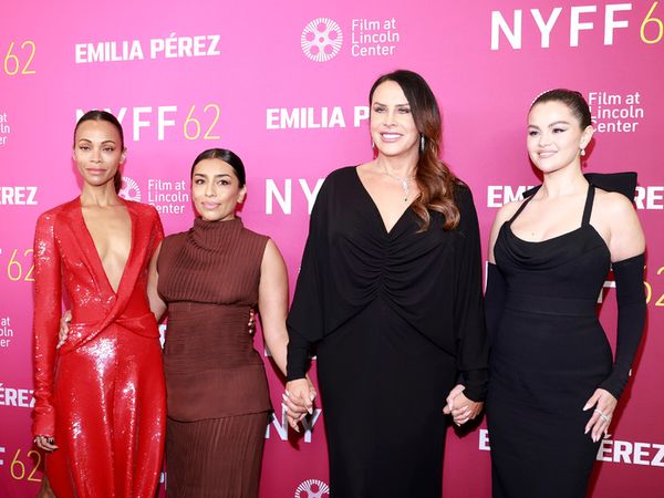(L-R) Zoe Saldaña, Adriana Paz, Karla Sofía Gascón and Selena Gomez Photo