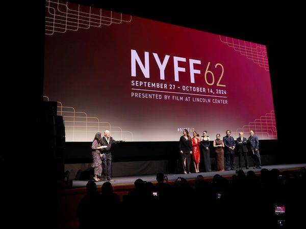 (L-R) Jacques Audiard,  Karla Sofía Gascón, Zoe Saldaña, Selena Gomez, Adriana Paz Photo