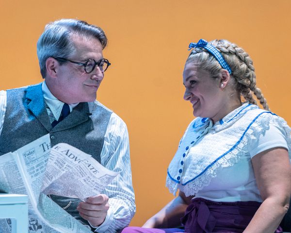 Matthew Broderick and Ali Stroker in Babbitt at Shakespeare Theatre Company Photo