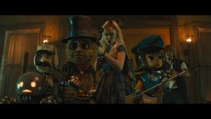 Herman (voiced by Anthony Mackie), PopFly (voiced by Brian Cox), Mr. Peanut (voiced by Woody Harrelson), Millie Bobby Brown, Penny Pal (voiced by Jenny Slate) and Chris Pratt @ BroadwayWorld Herman (voiced by Anthony Mackie), PopFly (voiced by Brian Cox), Mr. Peanut (voiced b Photo