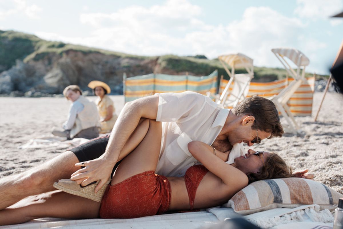 Oliver Jackson-Cohen and Mimi Keene at 