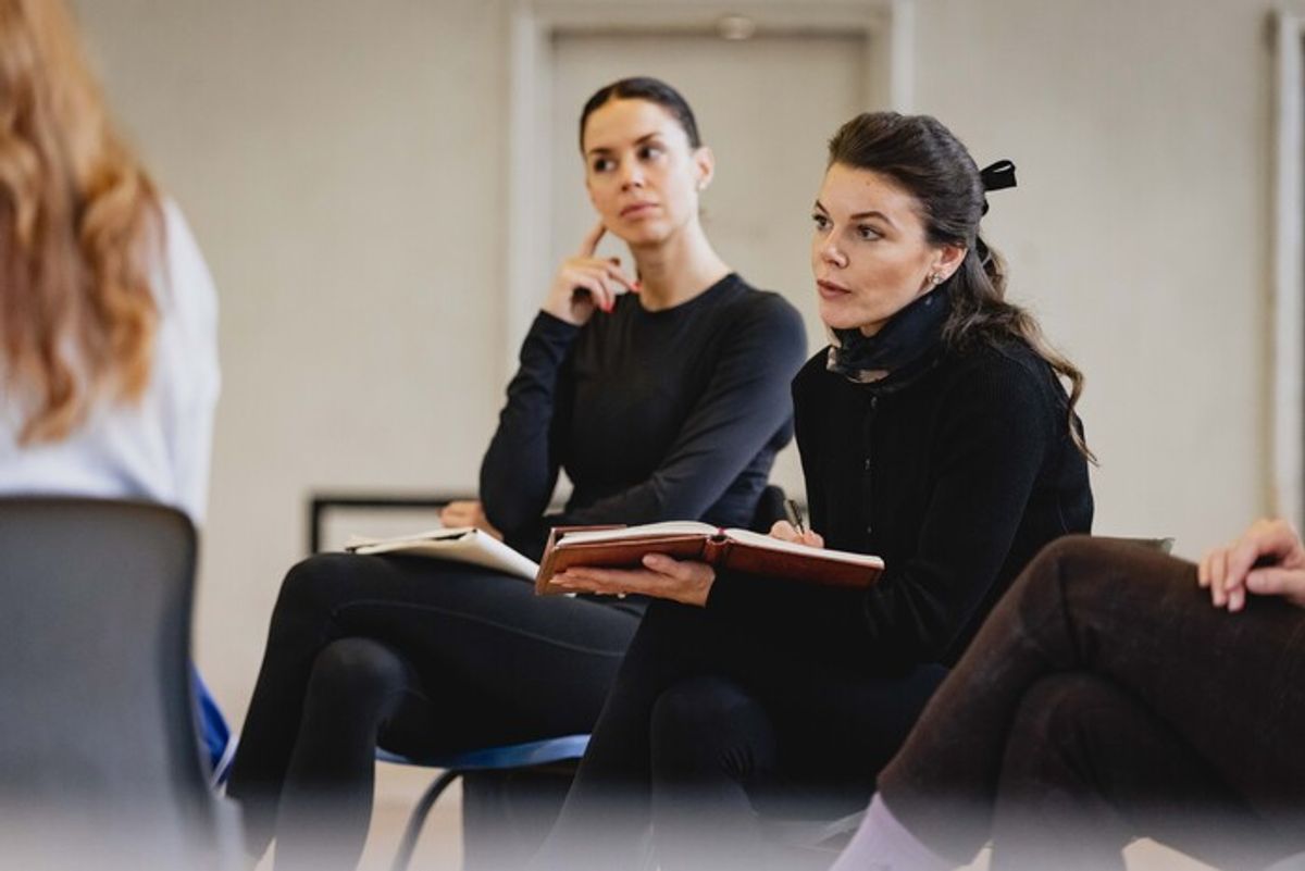 Djalenga Scott and Faye Brookes at 