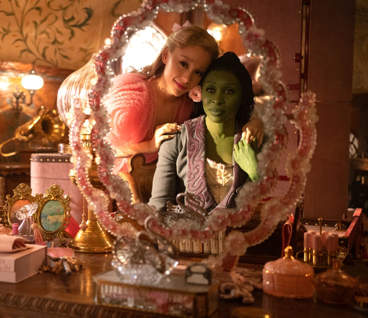Ariana Grande is Glinda and Cynthia Erivo is Elphaba at 