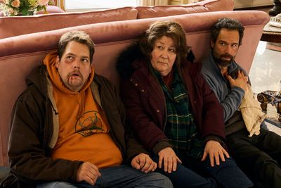 Guillaume Cyr, Margo Martindale, and Chris Diamantopoulos Photo
