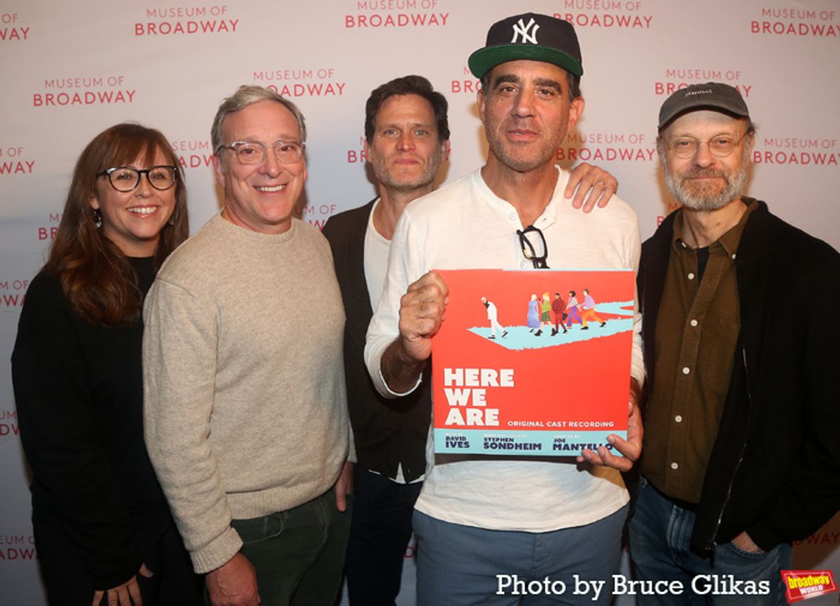 Associate Musical Supervisor Meghann Zervoulis, Jeremy Shamos, Steven Pasquale. Bobby Cannavale and David Hyde Pierce  at 