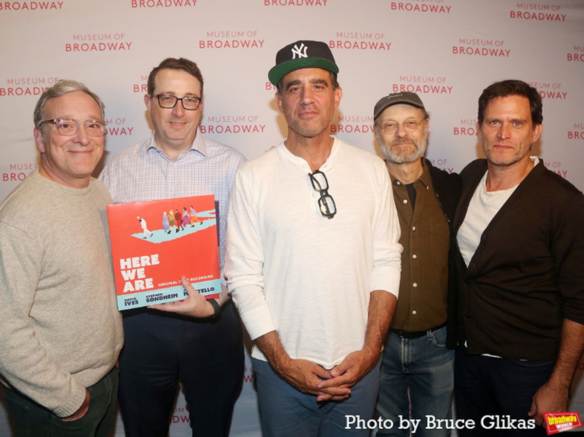 Jeremy Shamos, Concord Recordings Chief Theatricals Executive Sean Patrick Flahaven, Bobby Cannavale, David Hyde Pierce and Steven Pasquale  at 