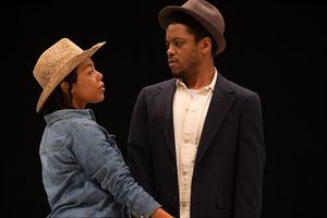 Brittany Bradford and ensemble member Jon Michael Hill. Photo by Joel Moorman. @ BroadwayWorld Brittany Bradford and ensemble member Jon Michael Hill. Photo by Joel Moorman. Photo