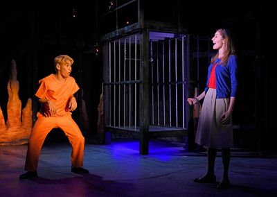 Aaron Syi (Bat Boy) and Aquila Sol (Meredith) Photos by Peter Smith Photo