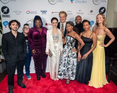 Back to front, left to right: Adam Irigoyen, Lea DeLaria, Tiffany Mann, Kevin Kilner, Photo