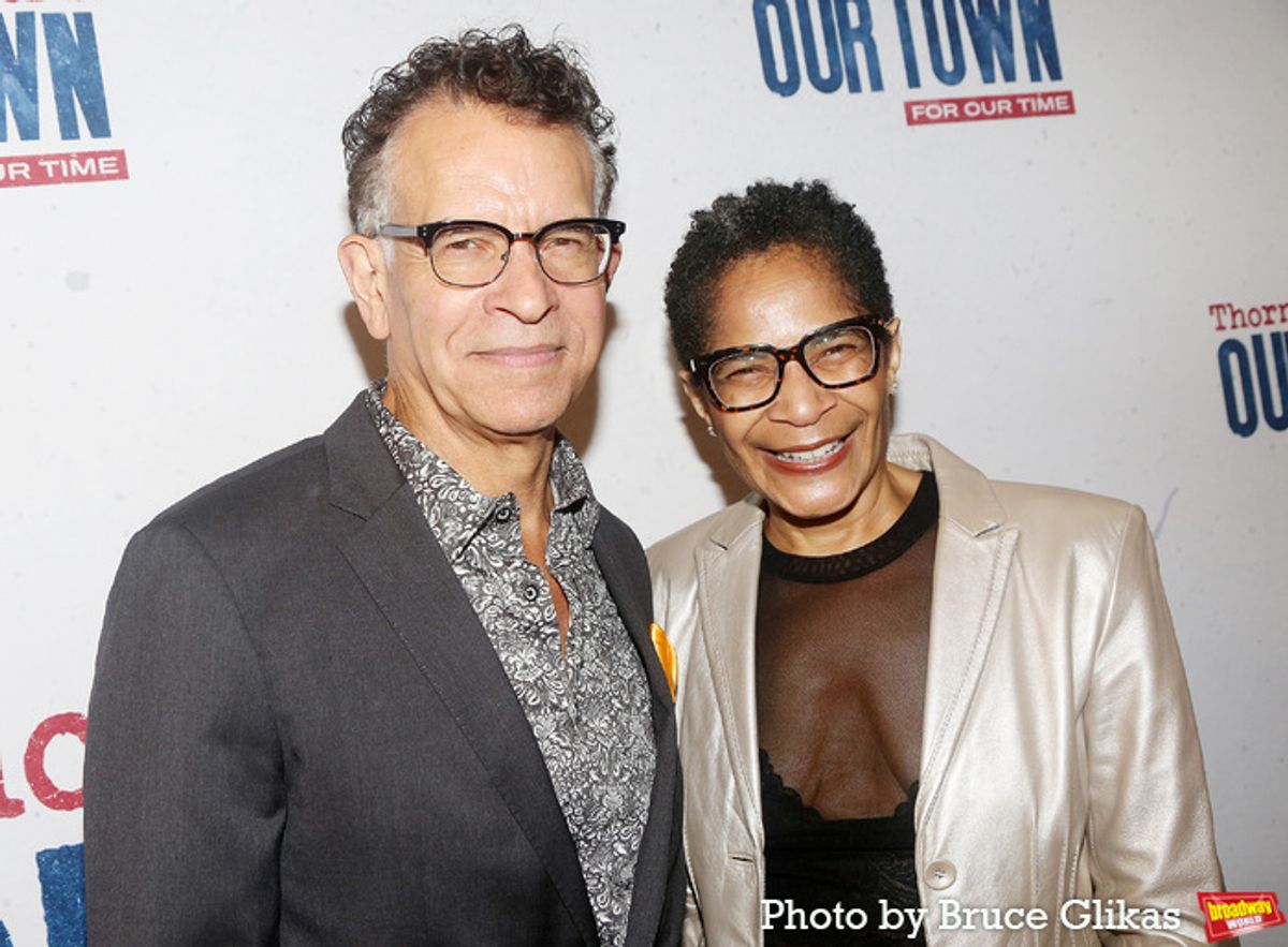 Brian Stokes Mitchell and Allyson Tucker Mitchell at 