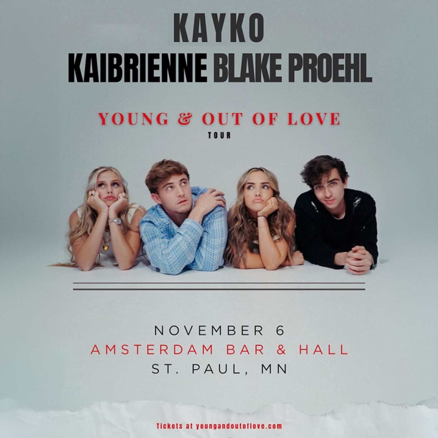 Interview: Kayko Music of YOUNG & OUT OF LOVE TOUR at Amsterdam Bar & Hall  Image