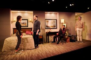 Morgan Zipf-Meister, Adam Files, Duane Ferguson & Niccol Walsh in Feejee Mermaid. Photo by Kent Meister. @ BroadwayWorld Morgan Zipf-Meister, Adam Files, Duane Ferguson & Niccol Walsh in Feejee Mermaid. Ph Photo