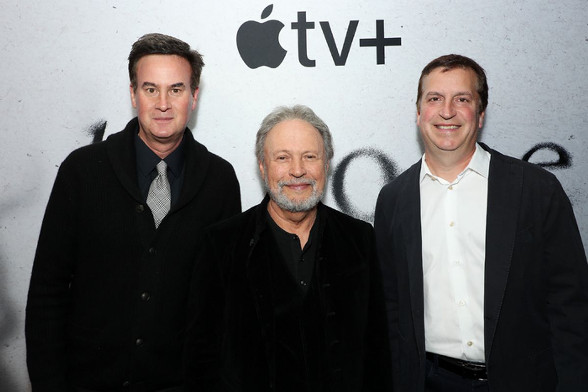 Zack Van Amburg ( Head of Apple World Wide Video), Billy Crystal and Matt Cherniss (Head Programming For Apple TV+)


 at 