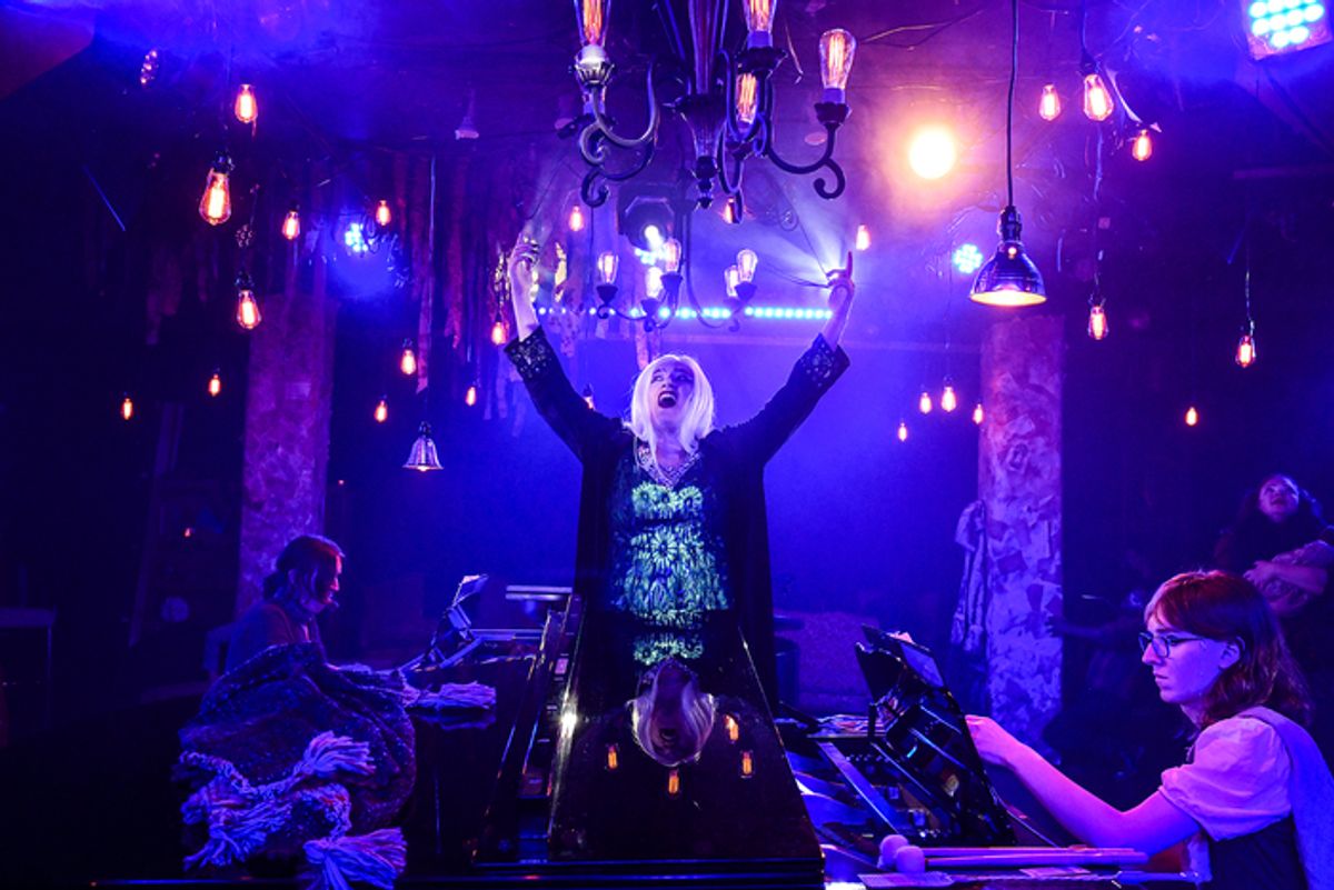 Stephanie Stockstill with Ariana Miles, Evelyn Ryan and Sonia Goldberg at 