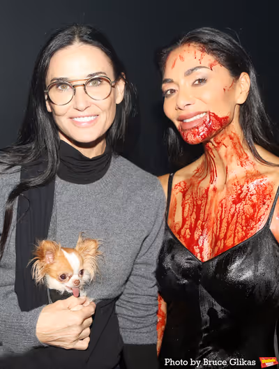 Demi Moore, Pilaf the dog and Nicole Scherzinger  Photo