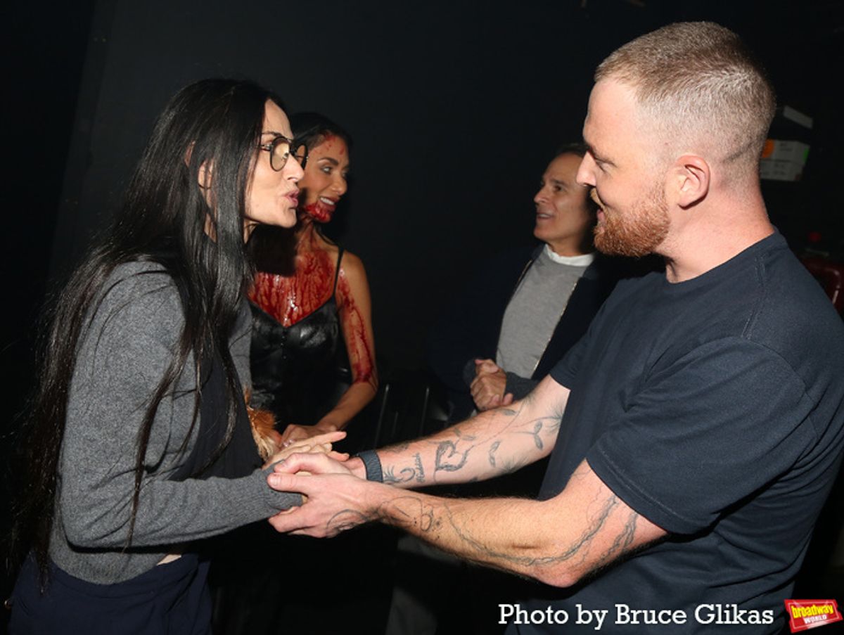 Demi Moore, Pilaf the dog, Nicole Scherzinger and David Thaxton,  at 