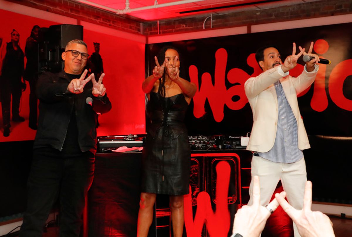 Mike Elizondo, Eisa Davis, and Lin-Manuel Miranda at 