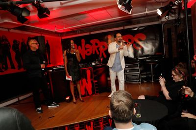 Mike Elizondo, Eisa Davis, and Lin-Manuel Miranda Photo