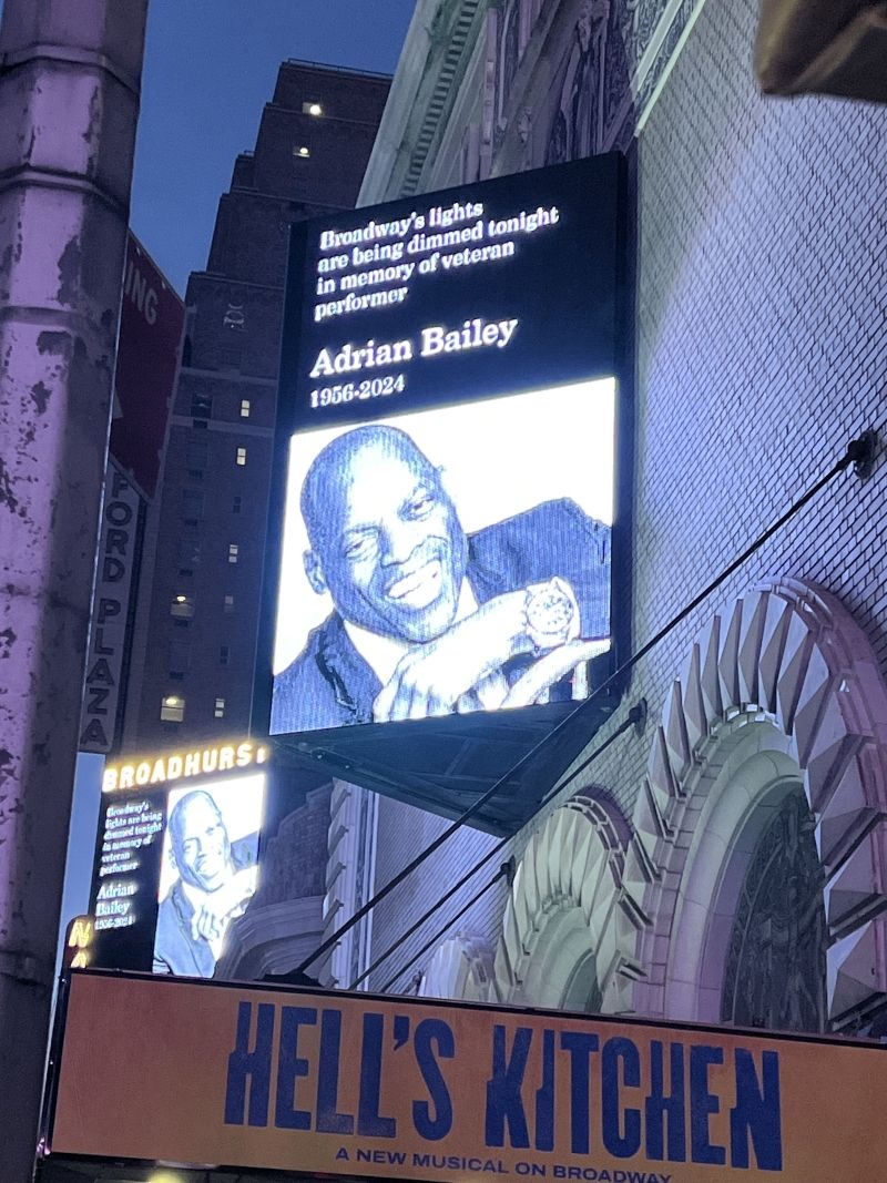 Photos: Broadway and Off-Broadway Dim Their Lights In Memory of Adrian Bailey — photo 2 of 19