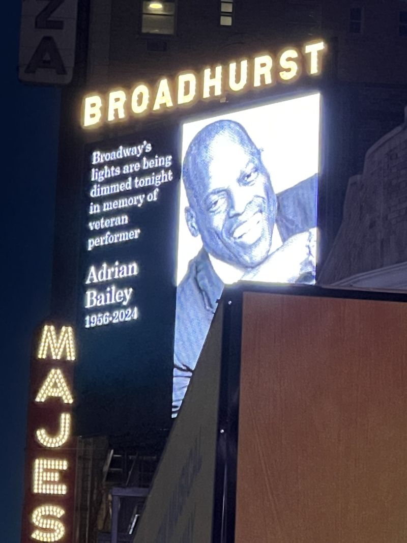 Photos: Broadway and Off-Broadway Dim Their Lights In Memory of Adrian Bailey — photo 3 of 19