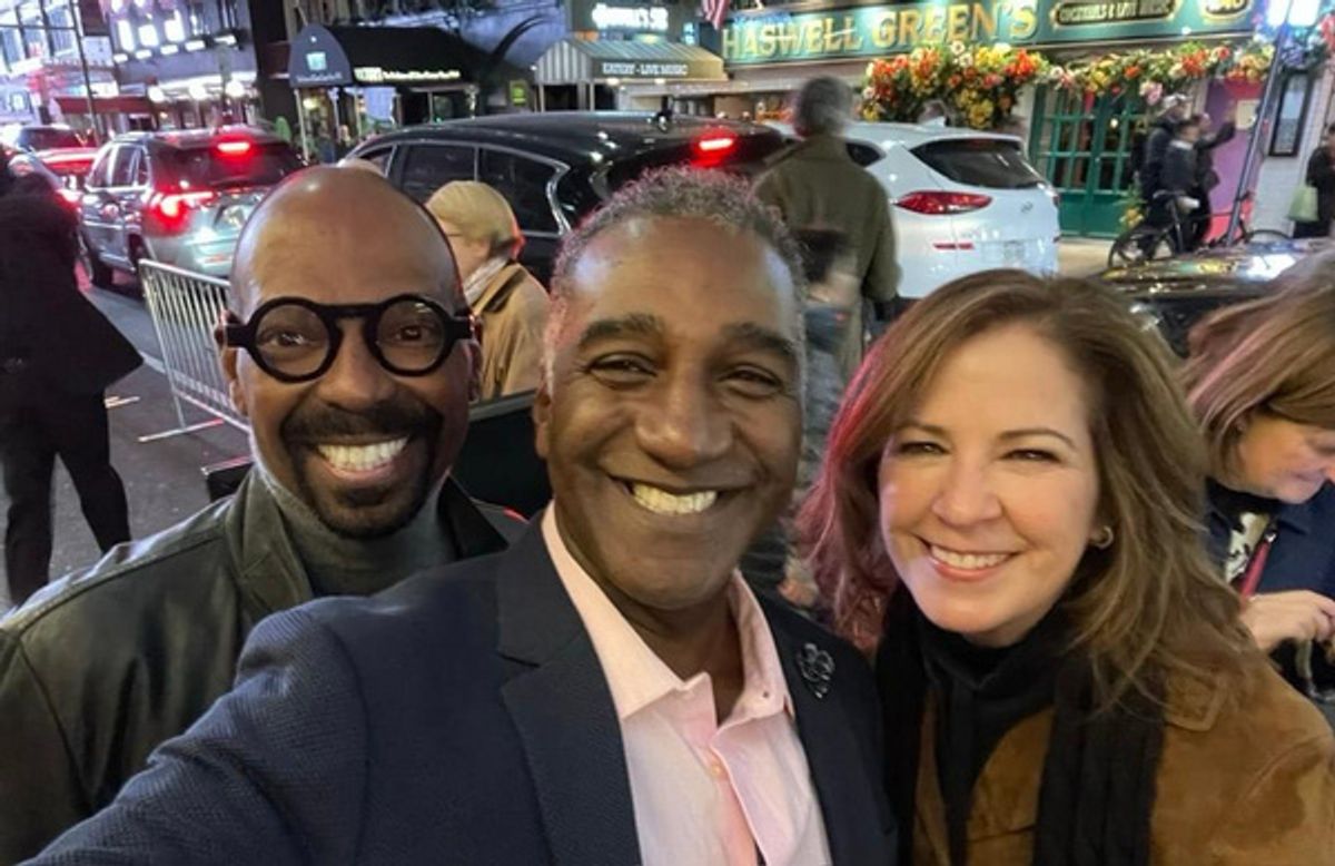 Michael Demby-Caine, Norm Lewis and Smokey Joe''s Cafe castmate, Deb Lyons at 