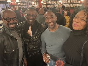 Stephanie Pope Lofgren Black Broadway Men founder, Anthony Wayne, Michael Demby - Caine and Ken Ard @ BroadwayWorld Stephanie Pope Lofgren Black Broadway Men founder, Anthony Wayne, Michael Demby - Cai Photo