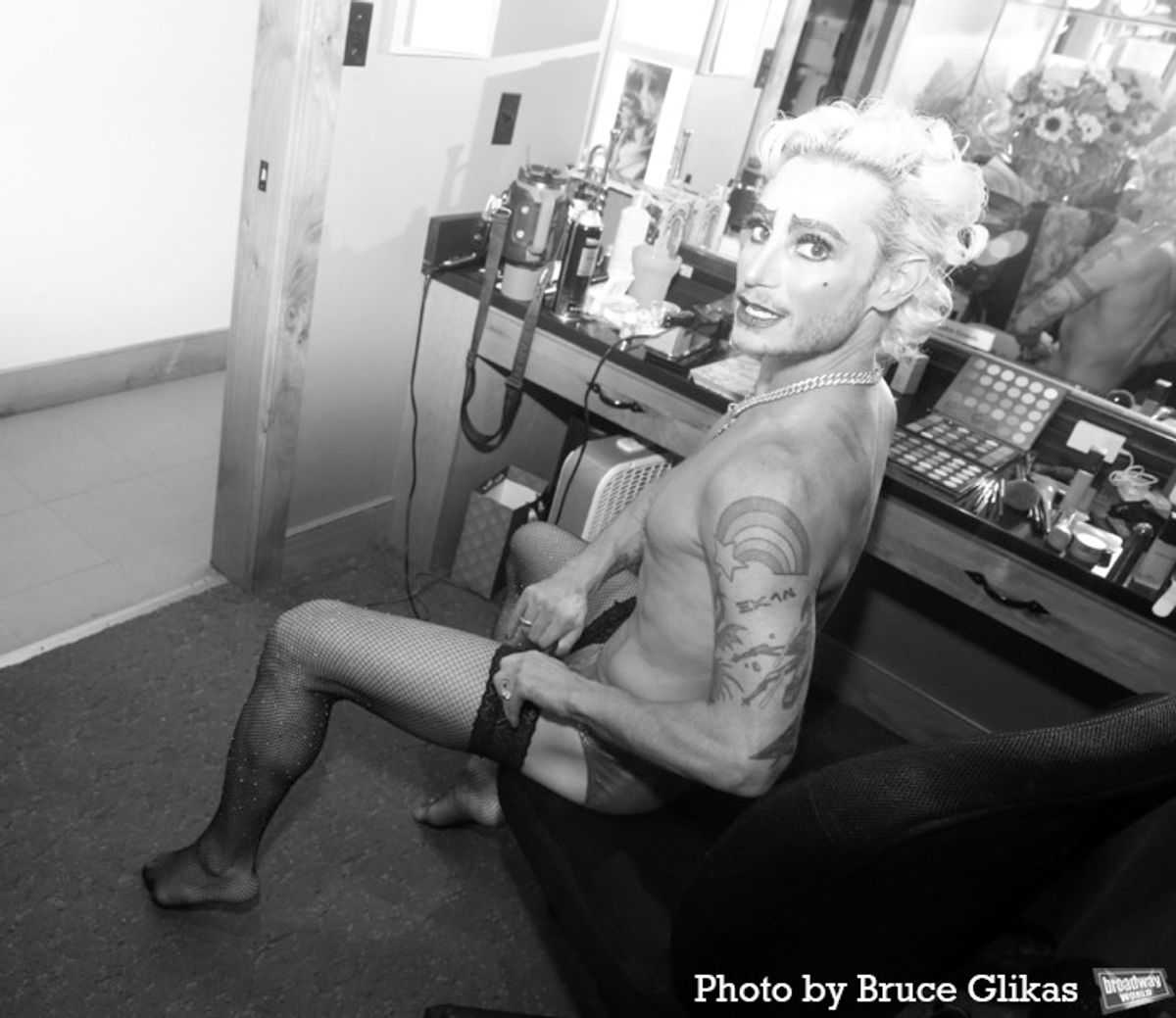 Frankie Grande at Photos: Exclusive Look at Frankie Grande Getting into Character for ROCKY HORROR SHOW