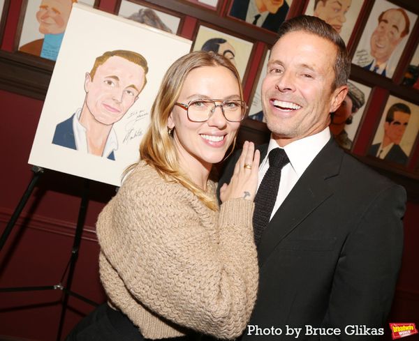 Scarlett Johansson and CAA Head of Theatre Joe Machota Photo