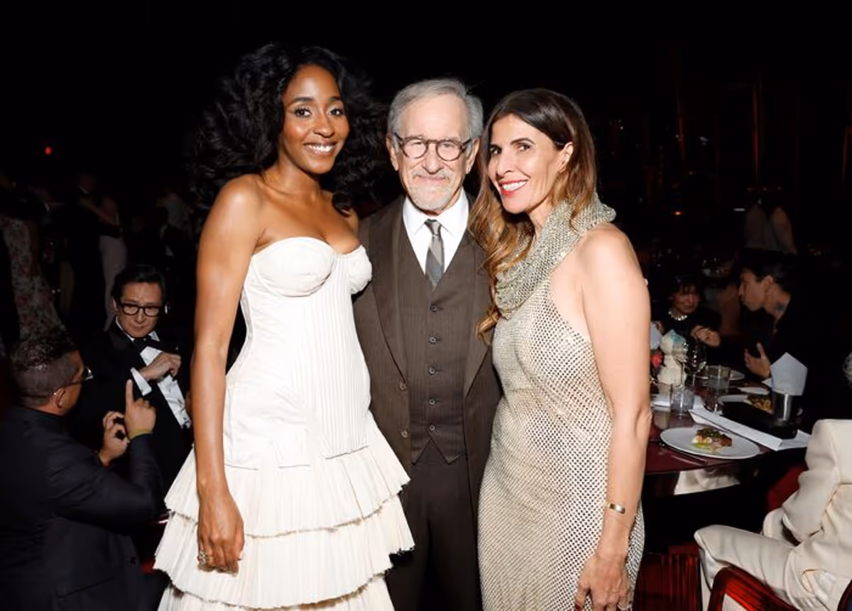 Ayo Edebiri, Steven Spielberg, and Maha Dakhil at 