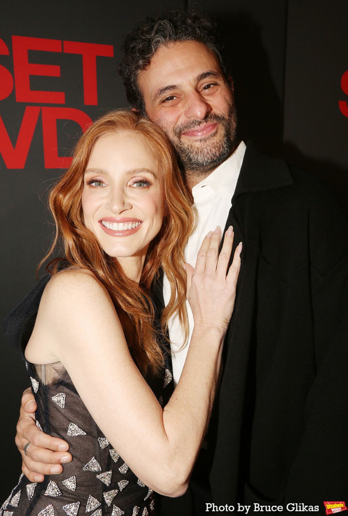 Jessica Chastain and Arian Moayed at 