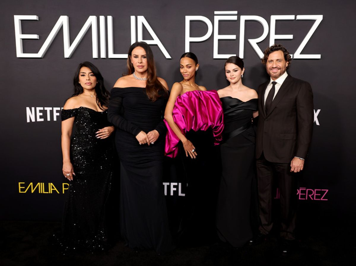 Adriana Paz, Karla Sofía Gascón, Zoe Saldana, Selena Gomez and Édgar Ramírez  at 