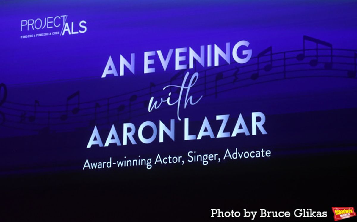 Signage for 'An Evening with Aaron Lazar' at City Winery at 