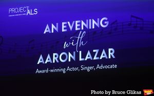 Signage for "An Evening with Aaron Lazar" at City Winery Photo