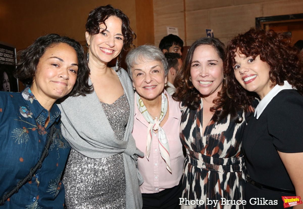 K O, Mandy Gonzalez, Priscilla Lopez, Andrea Burns and Janet Decal at 